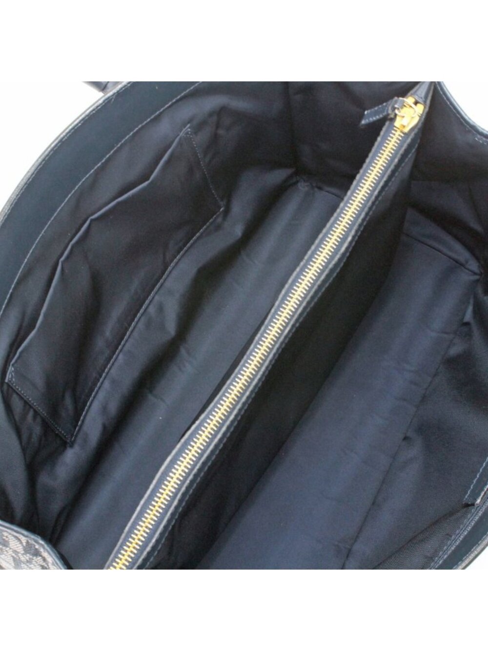 Dior Handbag Trotter Canvas Leather Vintage BO B Navy - Picture 8 of 10